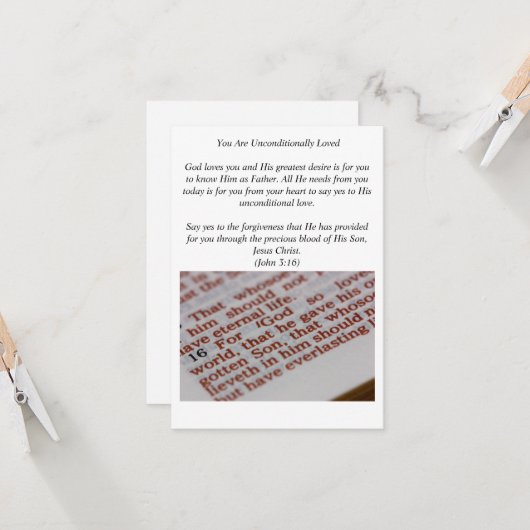 Evangelisme-kaart Kaart (Voorkant / Achterkant in situ)