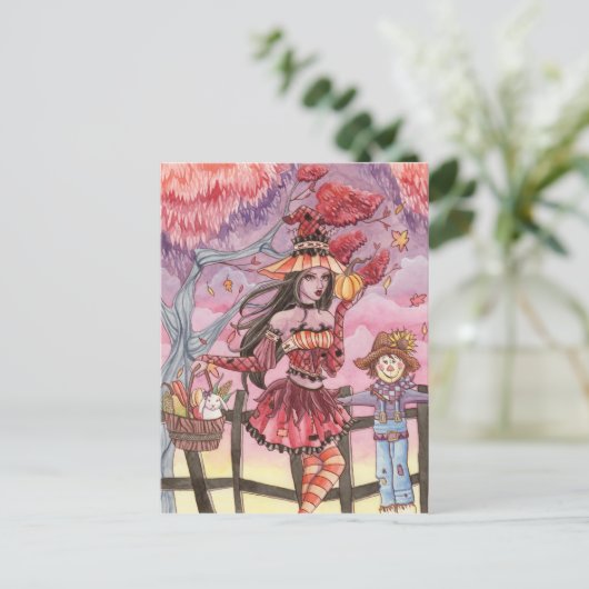 Evania - Witch Briefkaart (Staand voorkant)