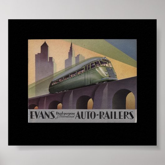 Evans Auto Railers 1930's Poster (Voorkant)