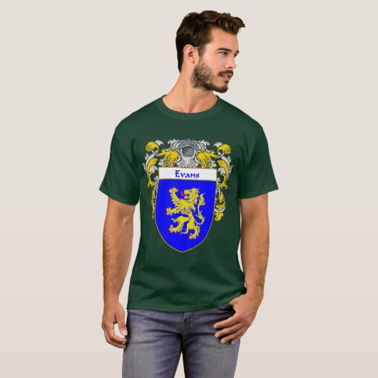 Evans Coat of ArmsFamily Crest gift family T-shirt (Voorkant volledig)