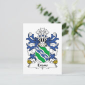 Evans Family Crest Briefkaart (Staand voorkant)