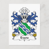 Evans Family Crest Briefkaart (Voorkant)