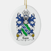 Evans Family Crest Keramisch Ornament (Rechts)