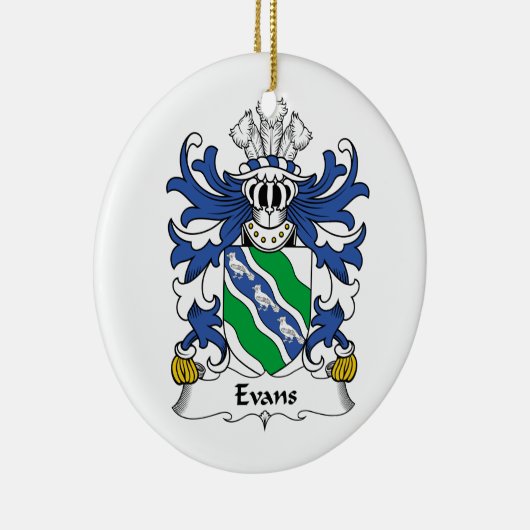Evans Family Crest Keramisch Ornament (Rechts)