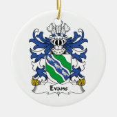Evans Family Crest Keramisch Ornament (Voorkant)