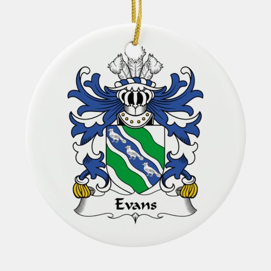 Evans Family Crest Keramisch Ornament (Voorkant)