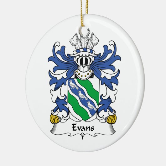 Evans Family Crest Keramisch Ornament (Links)