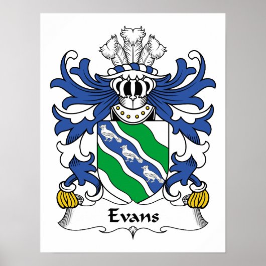 Evans Family Crest Poster (Voorkant)