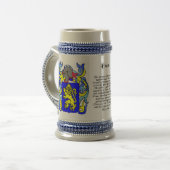 Evans Family Crest Stein Bierpul (Voorkant links)