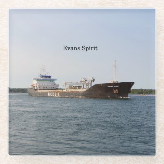 Evans onderzetter Gedistilleerd glas Glazen Onderzetter (Voorkant)