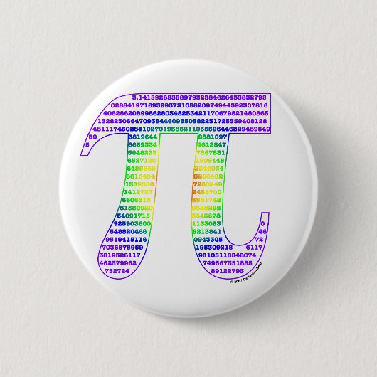 Evan's Pi #1 Ronde Button 5,7 Cm (Voorkant)