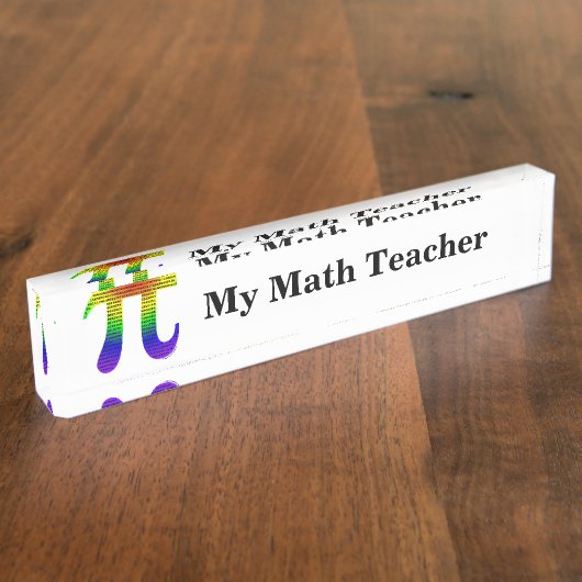 Evan's Pi #2 Naambordje (Zijkant)