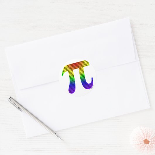 Evan's Pi #2 Ronde Sticker (Envelop)
