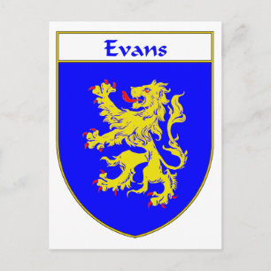 Evans Wapenbekleding/Familiekust (Wales) Briefkaart