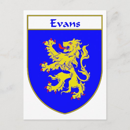 Evans Wapenbekleding/Familiekust (Wales) Briefkaart (Voorkant)
