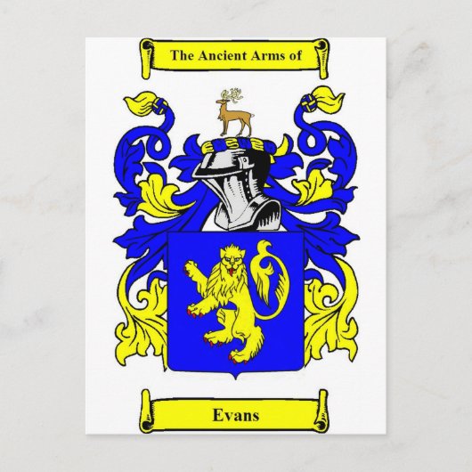 Evans wapenschild briefkaart (Voorkant)