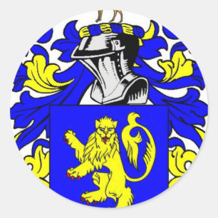 Evans wapenschild ronde sticker