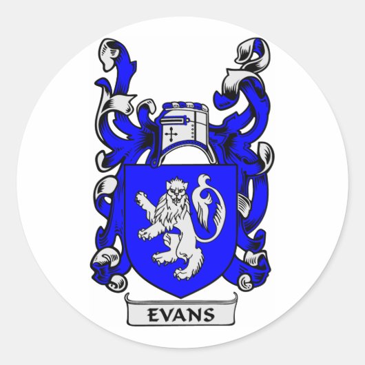EVANS Wapenschild Ronde Sticker (Voorkant)
