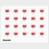 Evans Welsh Dragon Ronde Sticker (Vel)