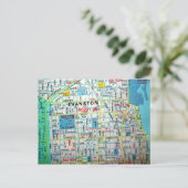 EVANSTON, IL Map Briefkaart (Staand voorkant)