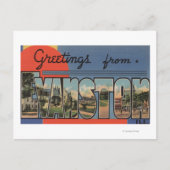 Evanston, Illinois - Large Letter Scenes Briefkaart (Voorkant)