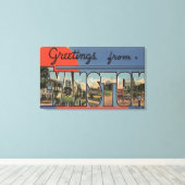 Evanston, Illinois - Large Letter Scenes Canvas Afdruk (Insitu (Houten vloer))