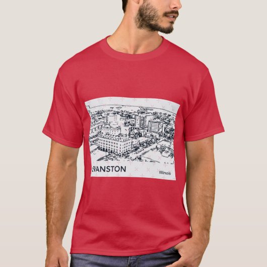Evanston Illinois Oversized 2 T-shirt (Voorkant)