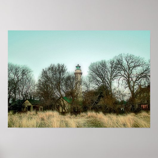 Evanston Lighthouse Poster (Voorkant)
