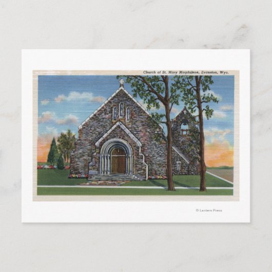 Evanston, WY - Sint-Mary Magdalene-Uitzicht Briefkaart (Voorkant)
