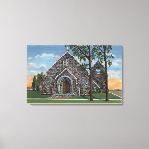 Evanston, WY - Sint-Mary Magdalene-Uitzicht Canvas Afdruk