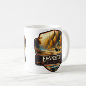Evanston, Wyoming | Antiek Koffiemok (Voorkant rechts)