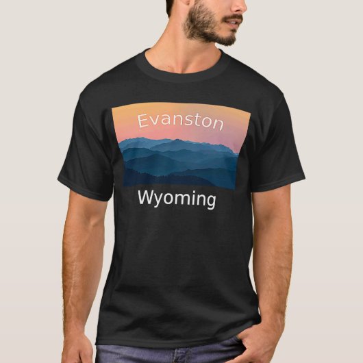 Evanston Wyoming Mountain T-shirt (Voorkant)