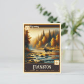 Evanston, Wyoming | Vintage Briefkaart (Staand voorkant)
