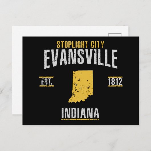 Evansville Briefkaart (Voorkant / Achterkant)