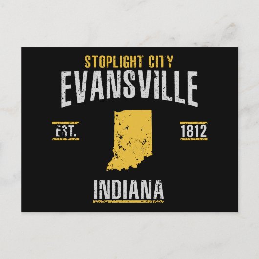 Evansville Briefkaart (Voorkant)