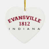 Evansville, IN - 1812 Keramisch Ornament (Voorkant)