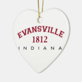Evansville, IN - 1812 Keramisch Ornament (Links)