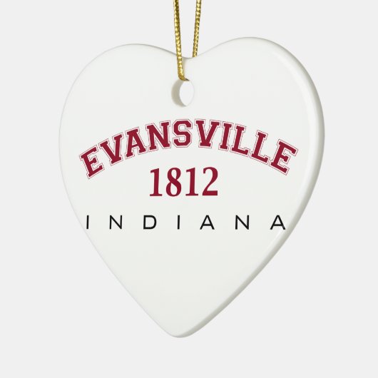 Evansville, IN - 1812 Keramisch Ornament (Links)