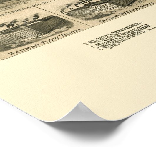 Evansville, IN Panorama - 1888 Poster (Hoek)