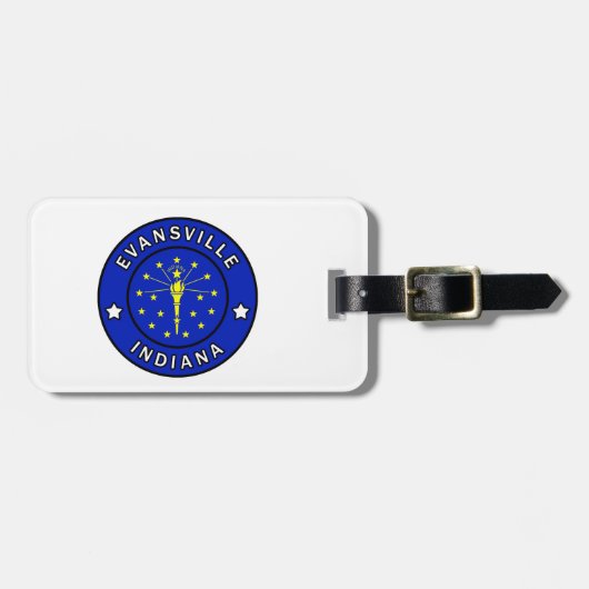 Evansville Indiana Bagagelabel (Voorkant horizontaal)
