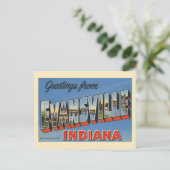  Evansville Indiana Briefkaart (Staand voorkant)