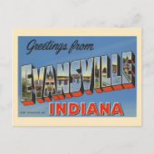  Evansville Indiana Briefkaart (Voorkant)