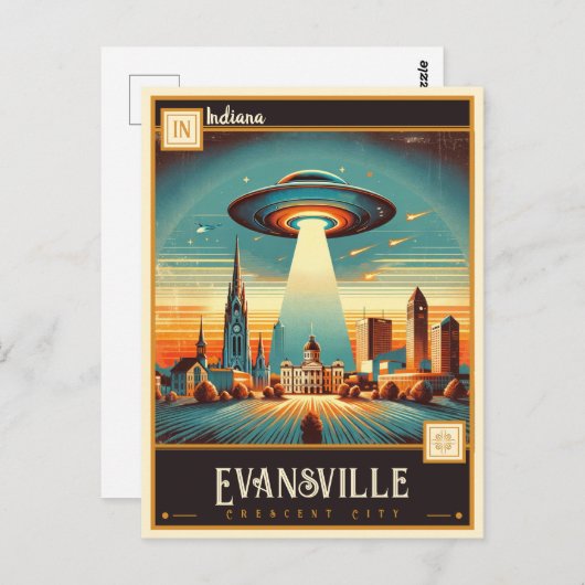 Evansville, Indiana |  Briefkaart (Voorkant / Achterkant)