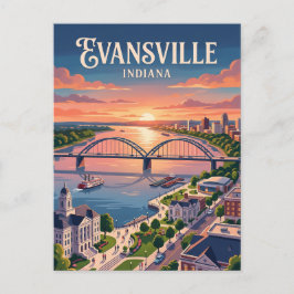 Evansville, Indiana Briefkaart