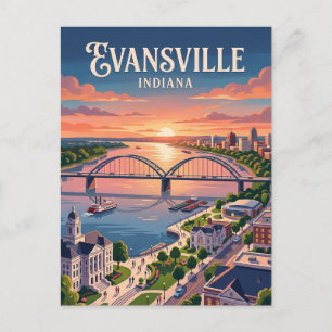 Evansville, Indiana Briefkaart