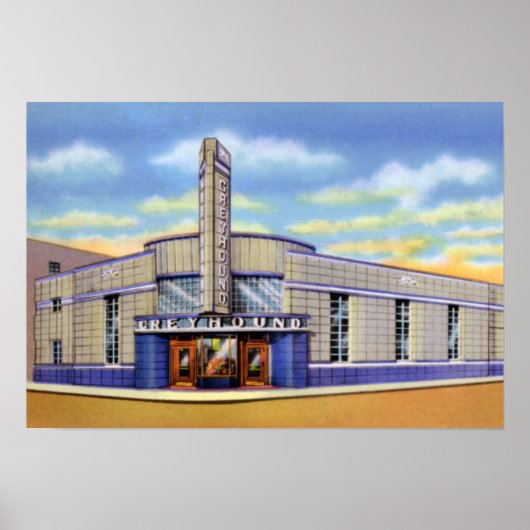 Evansville Indiana Greyhound Bus Station Poster (Voorkant)
