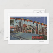 Evansville, Indiana - Grote letterscènes Briefkaart (Voorkant / Achterkant)