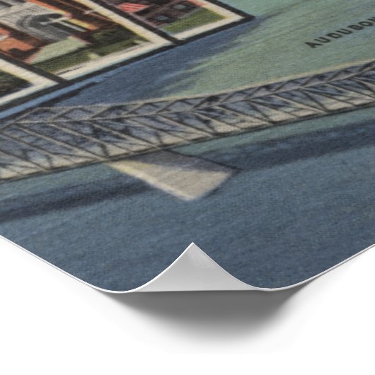 Evansville, Indiana - Grote letterscènes Poster (Hoek)