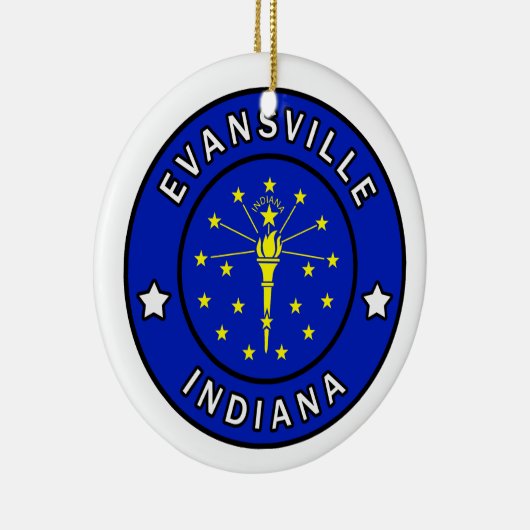 Evansville Indiana Keramisch Ornament (Rechts)