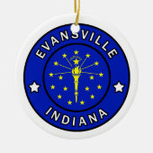 Evansville Indiana Keramisch Ornament (Voorkant)